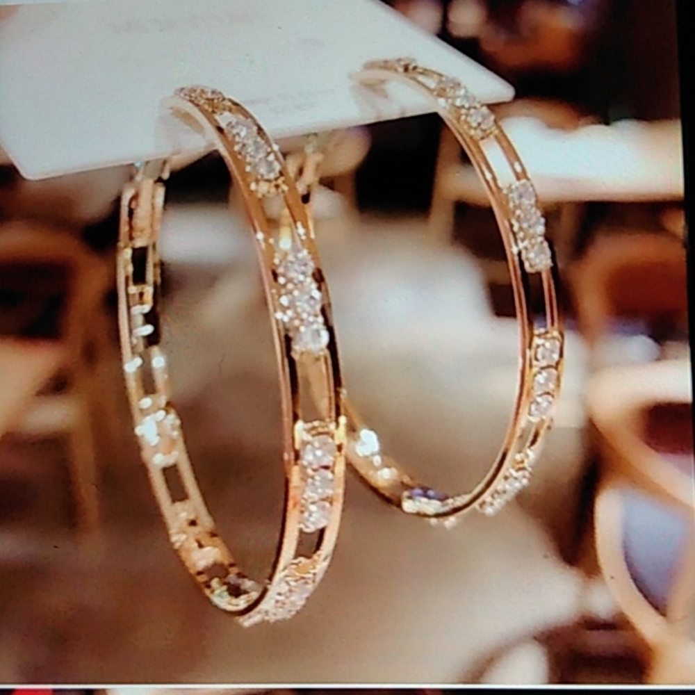 New Rose Gold Diamond CZ Earrings